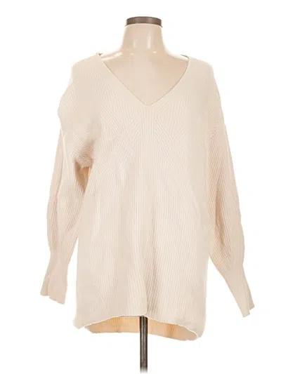 Pre-owned Express Pullover Sweater In White