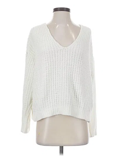 Pre-owned Express Pullover Sweater In White
