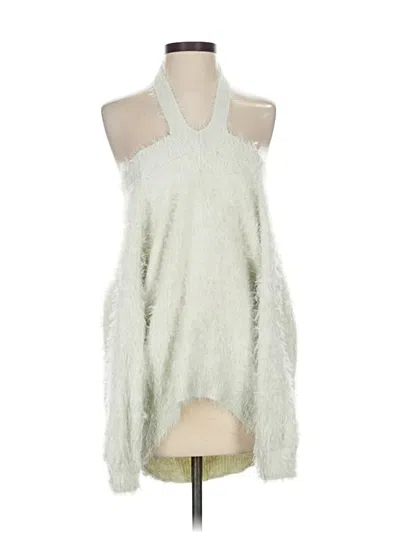 Pre-owned Express Pullover Sweater In White