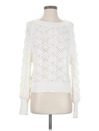 Pre-owned Express Pullover Sweater In White
