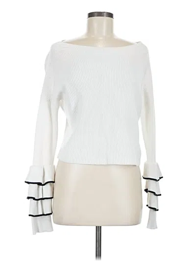 Pre-owned Express Pullover Sweater In White