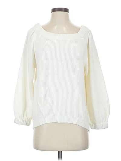Pre-owned Express Pullover Sweater In White