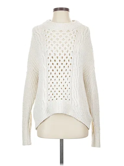 Pre-owned Express Pullover Sweater In White