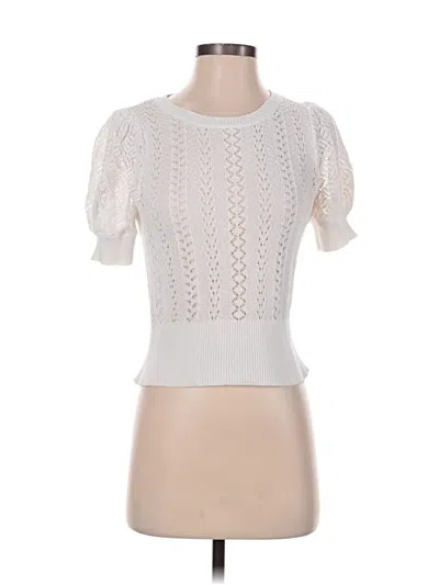 Pre-owned Express Pullover Sweater In White