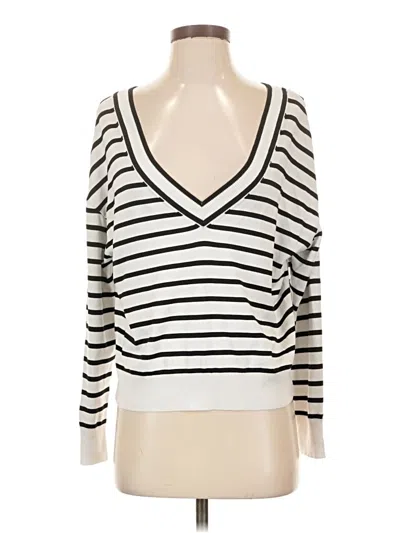 Pre-owned Express Pullover Sweater In White