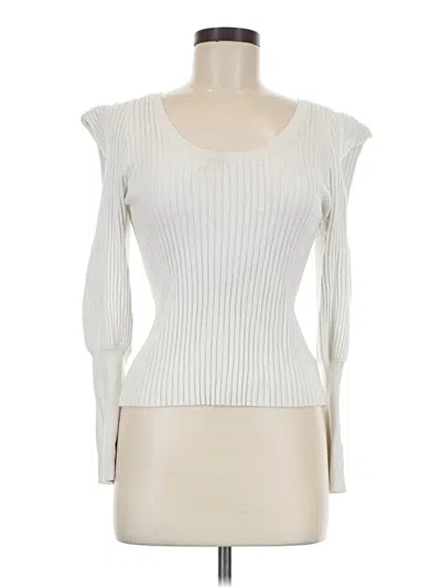 Pre-owned Express Pullover Sweater In White