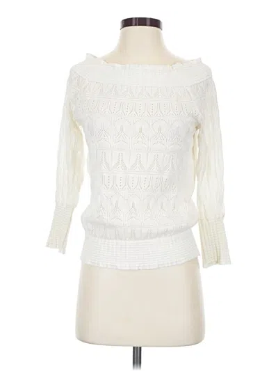 Pre-owned Express Pullover Sweater In White