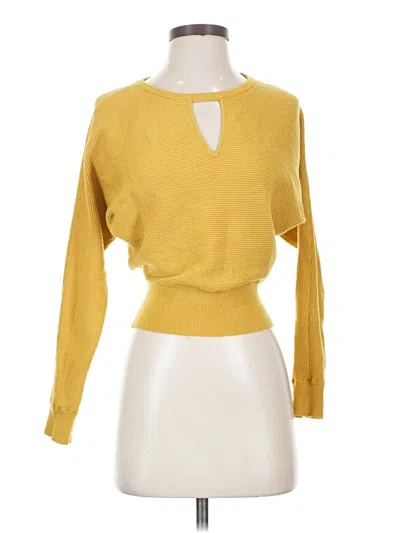 Pre-owned Express Pullover Sweater In Yellow
