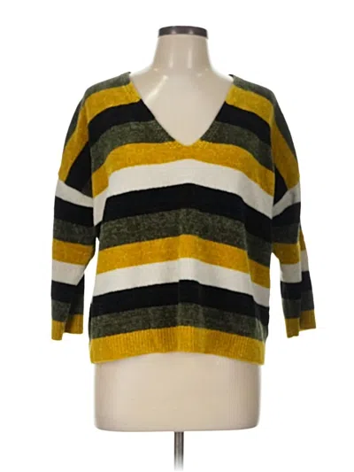 Pre-owned Express Pullover Sweater In Yellow