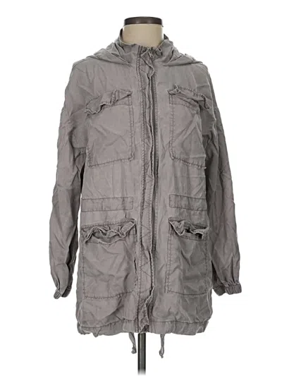 Pre-owned Express Raincoat In Gray