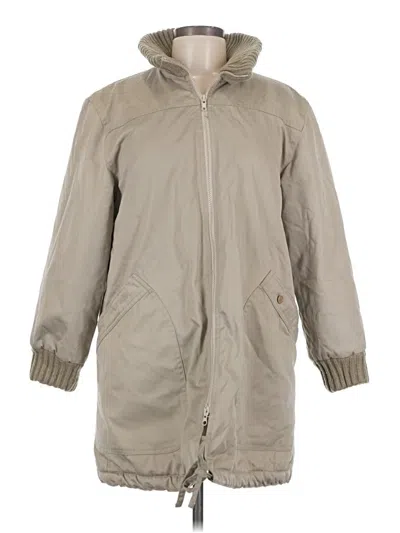 Pre-owned Express Raincoat In Tan