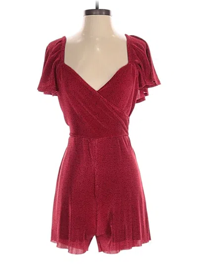 Pre-owned Express Romper In Burgundy