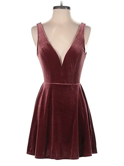 Pre-owned Express Romper In Burgundy