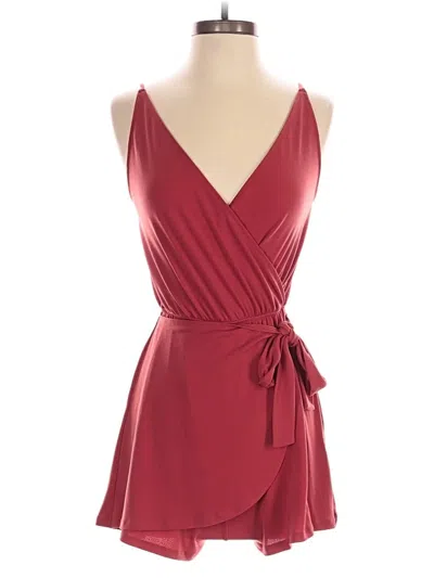 Pre-owned Express Romper In Burgundy
