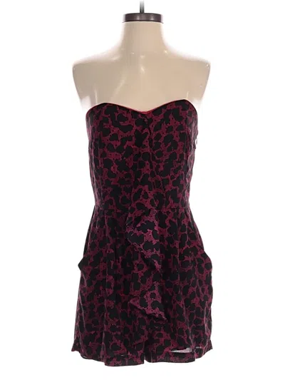 Pre-owned Express Romper In Burgundy