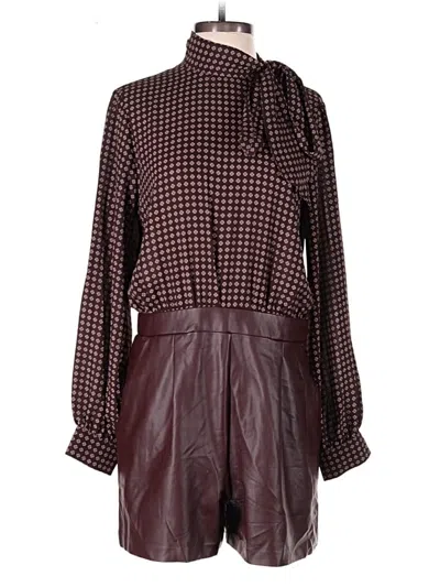 Pre-owned Express Romper In Burgundy
