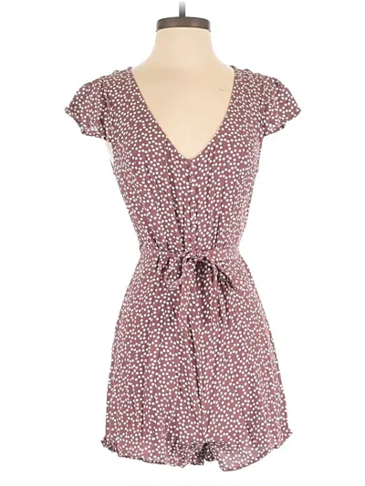 Pre-owned Express Romper In Burgundy