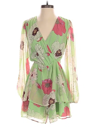 Pre-owned Express Romper In Green