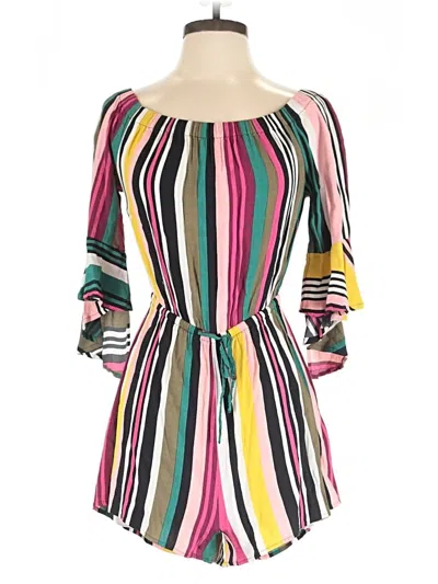 Pre-owned Express Romper In Green