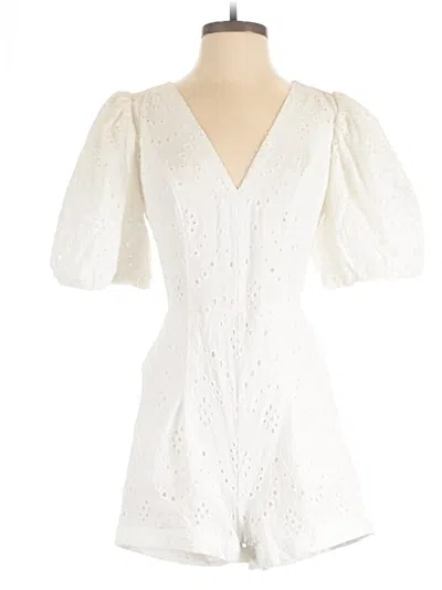 Pre-owned Express Romper In White