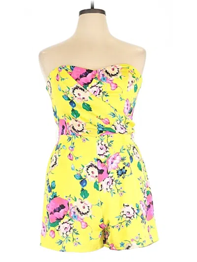 Pre-owned Express Romper In Yellow