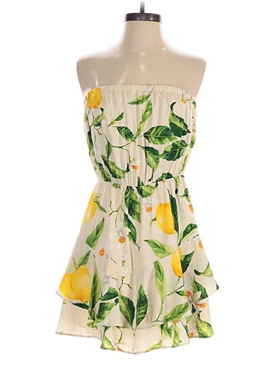 Pre-owned Express Romper In Yellow