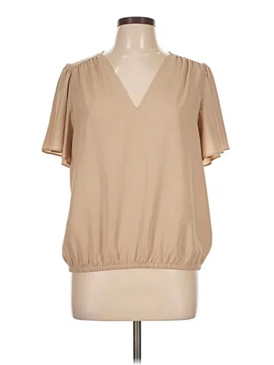 Pre-owned Express Short Sleeve Blouse In Brown