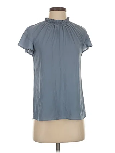 Pre-owned Express Short Sleeve Blouse In Gray