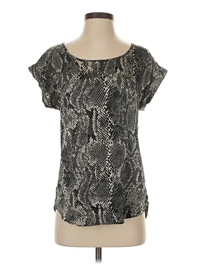 Pre-owned Express Short Sleeve Blouse In Gray
