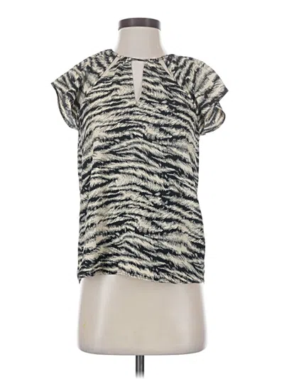 Express Short Sleeve Blouse In Gray
