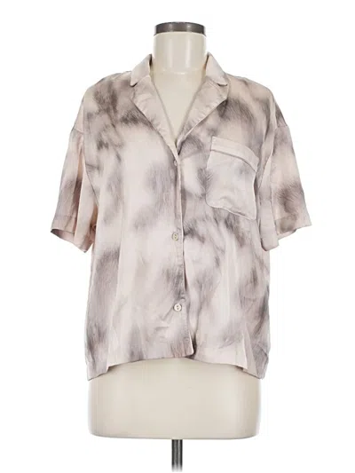 Pre-owned Express Short Sleeve Blouse In Gray