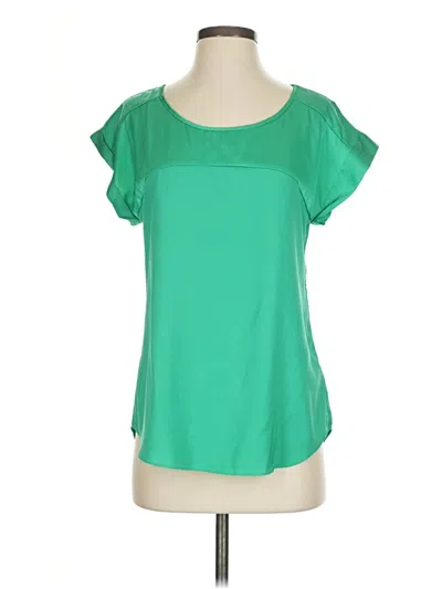 Pre-owned Express Short Sleeve Blouse In Green