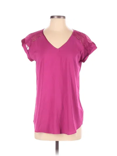 Pre-owned Express Short Sleeve Blouse In Pink