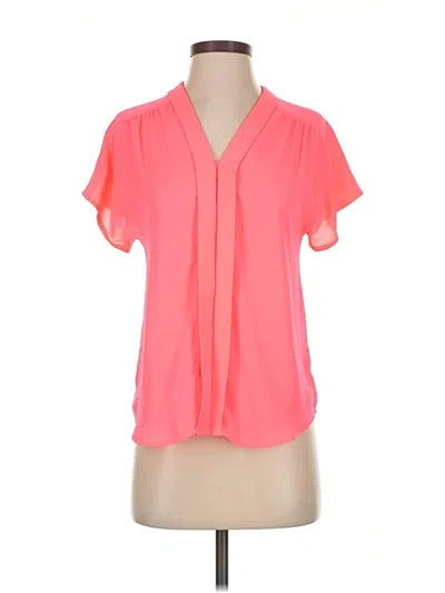 Pre-owned Express Short Sleeve Blouse In Pink