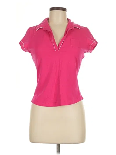 Pre-owned Express Short Sleeve Blouse In Pink