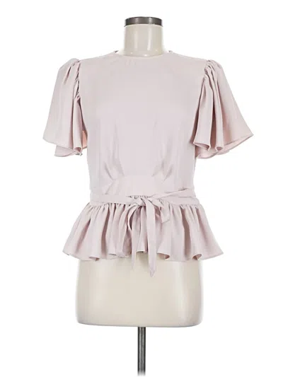Pre-owned Express Short Sleeve Blouse In Pink