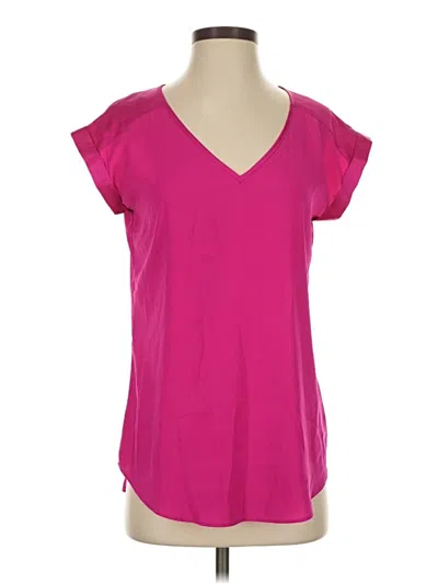 Pre-owned Express Short Sleeve Blouse In Pink