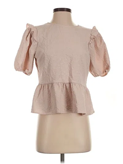 Pre-owned Express Short Sleeve Blouse In Pink