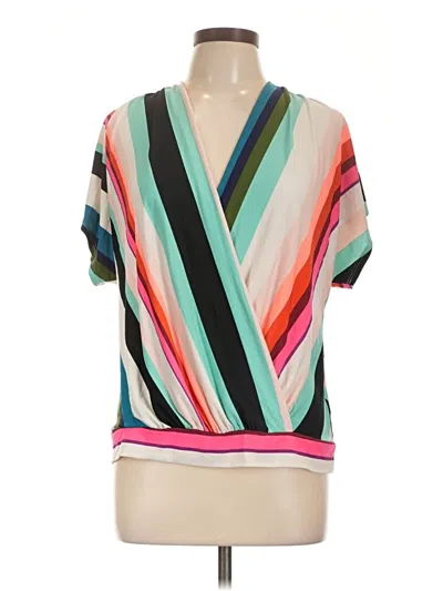 Pre-owned Express Short Sleeve Blouse In Pink