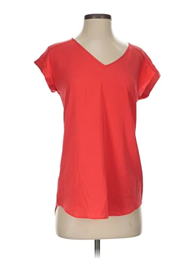 Pre-owned Express Short Sleeve Blouse In Red