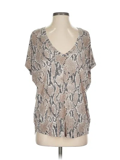 Pre-owned Express Short Sleeve Blouse In Silver