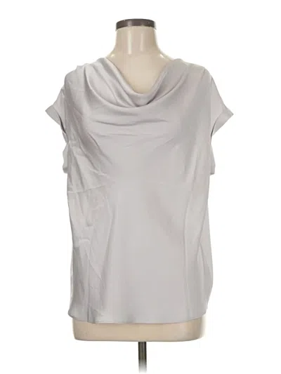 Pre-owned Express Short Sleeve Blouse In Silver