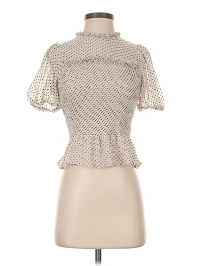 Pre-owned Express Short Sleeve Blouse In Silver