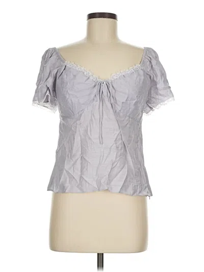 Express Short Sleeve Blouse In Silver
