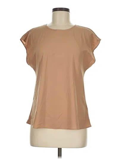 Pre-owned Express Short Sleeve Blouse In Tan