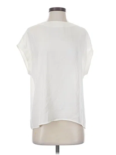 Pre-owned Express Short Sleeve Blouse In White