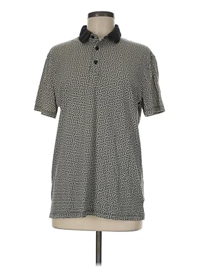 Pre-owned Express Short Sleeve Button Down Shirt In Gray