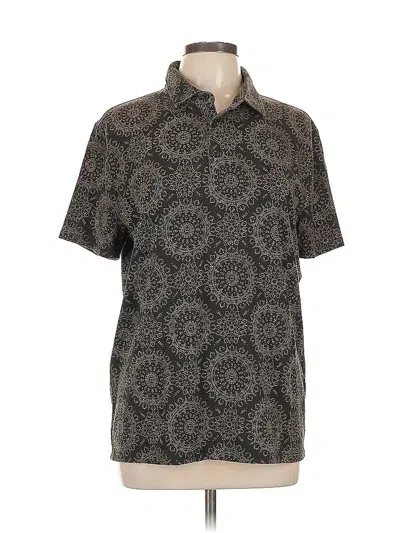 Pre-owned Express Short Sleeve Polo Shirt In Black