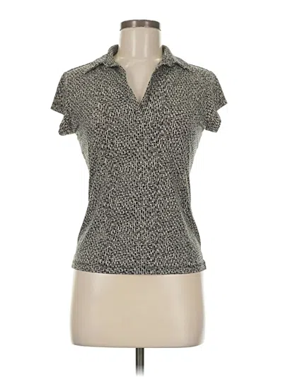 Pre-owned Express Short Sleeve Polo Shirt In Gray