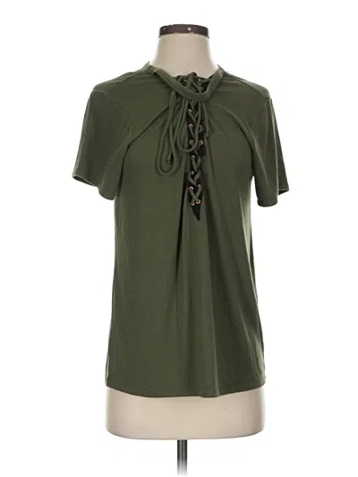 Pre-owned Express Short Sleeve Polo Shirt In Green